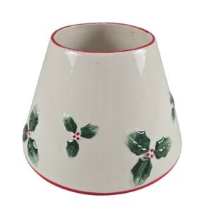 ankee Candle Holly Ceramic Candle Shade Christmas Jar Candle Topper Holiday
